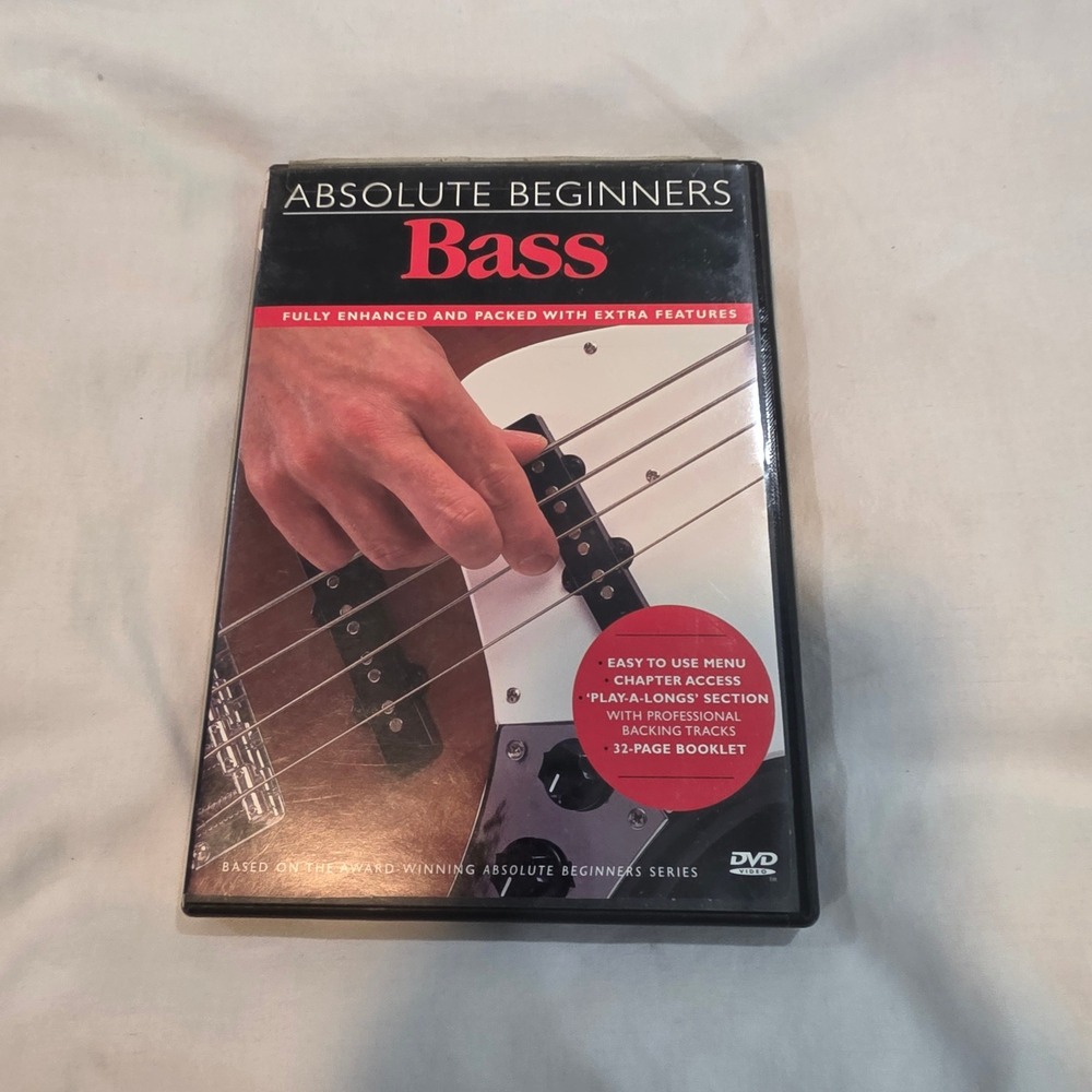 Absolute Beginners Bass Guitar DVD Tutor Excellent Instructional Guide